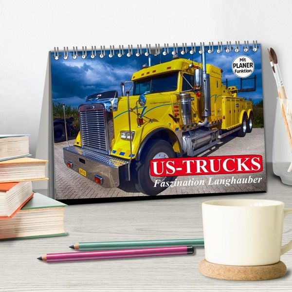 Produktbild: US-Trucks. Faszination Langhauber (Tischkalender 2026 DIN A5 quer), CALVENDO Monatskalender