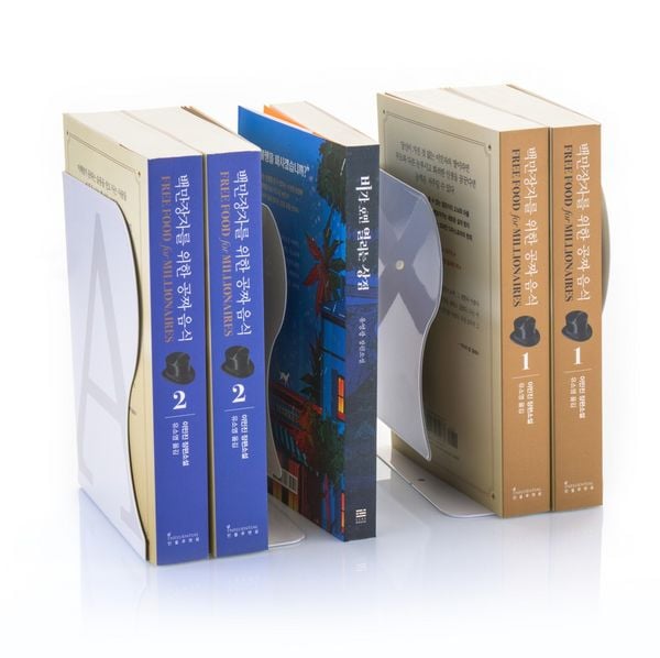 Produktbild: MyLibrary A-Z Metall-Buchregal Wei&szlig;