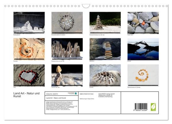 Produktbild: Land Art - Natur und Kunst (Wandkalender 2026 DIN A3 quer), CALVENDO Monatskalender