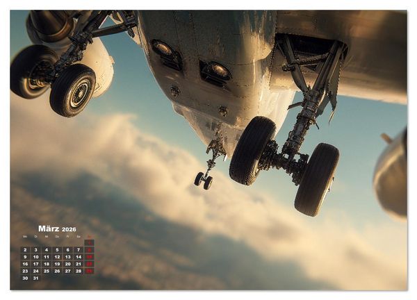 Produktbild: Flugzeuge hautnah - Flugzeugkalender f&uuml;r Flugzeugliebhaber (Wandkalender 2026 DIN A4 quer), CALVENDO Monatskalender