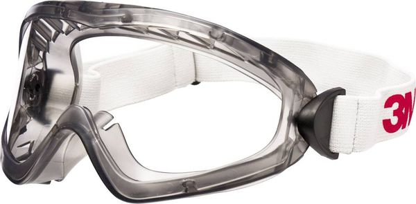 3M 2890SA Vollsichtbrille mit Antibeschlag-Schutz, inkl. UV-Schutz Grau EN 166-1 DIN 166-1