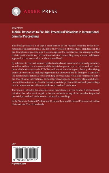 Produktbild: Judicial Responses to Pre-Trial Procedural Violations in International Criminal Proceedings