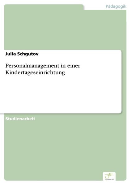 Produktbild: Personalmanagement in einer Kindertageseinrichtung