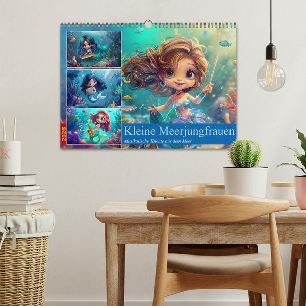 Produktbild: Kleine Meerjungfrauen (Wandkalender 2026 DIN A3 quer), CALVENDO Monatskalender