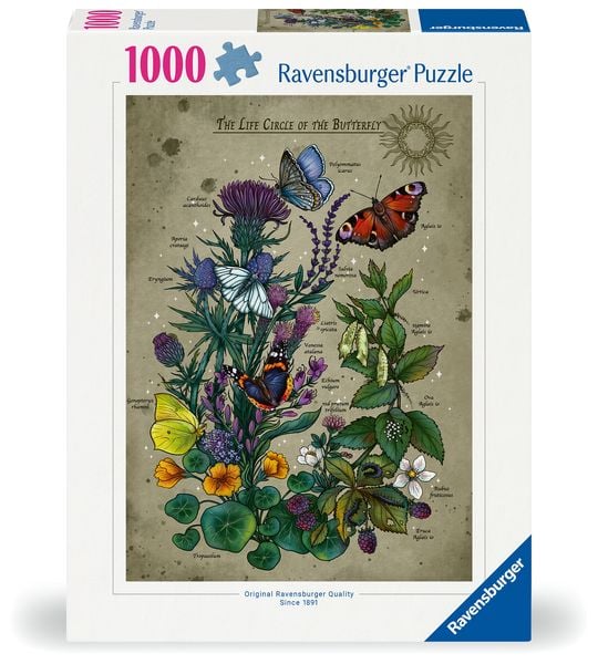 Produktbild: Erwachsenenpuzzle 1000 Teile - Lebenskreis eines Schmetterlings