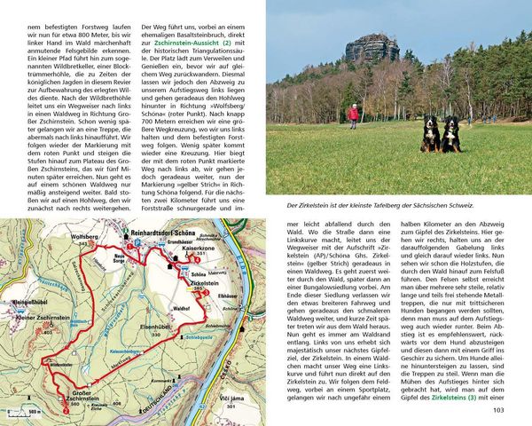 Produktbild: ROTHER Wanderbuch Wandern mit Hund Elbsandsteingebirge
