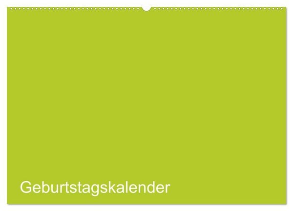 Produktbild: Bastel-Geburtstagskalender gr&uuml;n / Geburtstagskalender (Wandkalender 2026 DIN A2 quer), CALVENDO Monatskalender