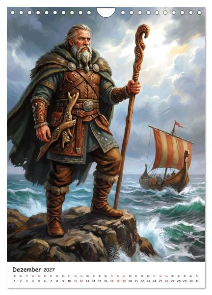 Produktbild: G&ouml;tter der Wikinger &ndash; Ikonen der Nordischen Mythologie (Wandkalender 2027 DIN A4 hoch), CALVENDO Monatskalender