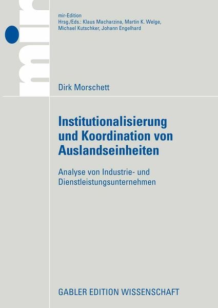 Produktbild: Institutionalisierung und Koordination von Auslandseinheiten
