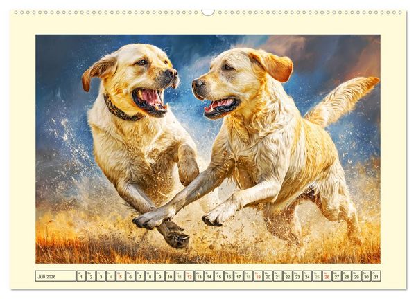 Produktbild: Labrador Retriever. Labrador-Magie f&uuml;r Herz und Seele (Wandkalender 2026 DIN A2 quer), CALVENDO Monatskalender