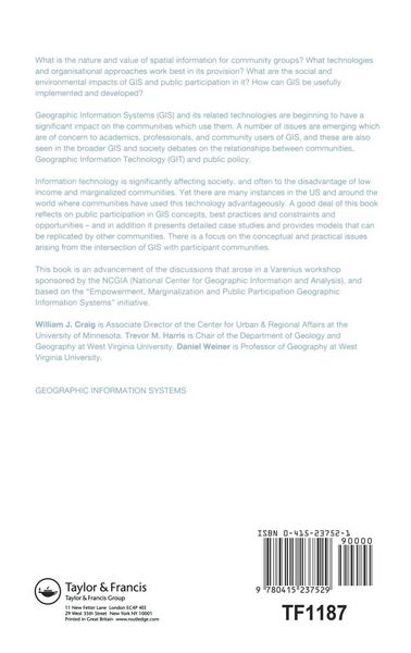 Produktbild: Community Participation and Geographical Information Systems