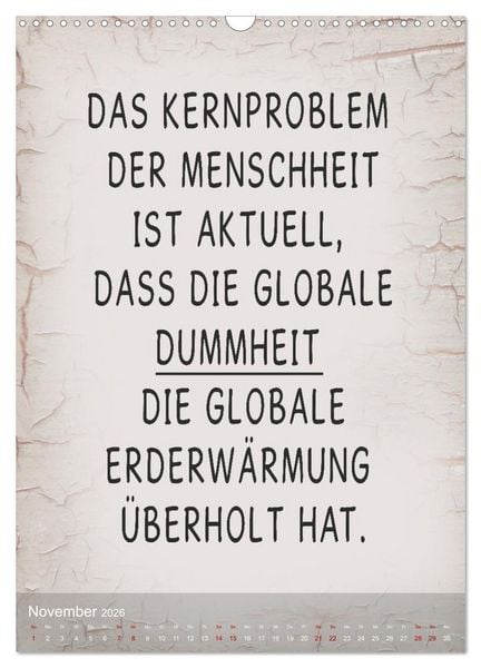 Produktbild: Ziemlich schlecht gelaunt (Wandkalender 2026 DIN A3 hoch), CALVENDO Monatskalender