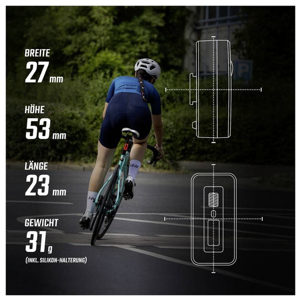 Produktbild: Sigma Fahrrad-R&uuml;cklicht HIRO 70 COB LED akkubetrieben