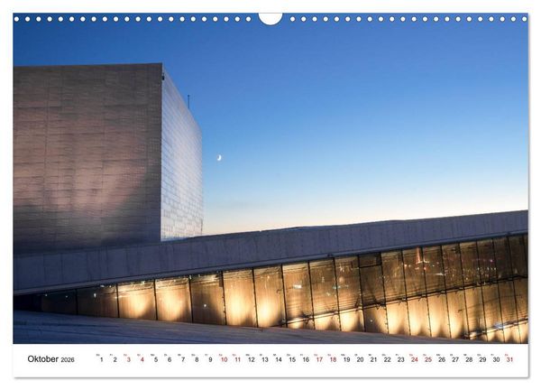 Produktbild: Opera Oslo (Wandkalender 2026 DIN A3 quer), CALVENDO Monatskalender