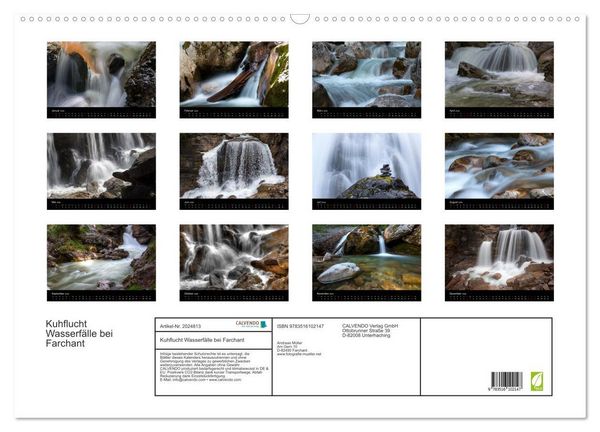 Produktbild: Kuhflucht Wasserf&auml;lle bei Farchant (Wandkalender 2026 DIN A2 quer), CALVENDO Monatskalender