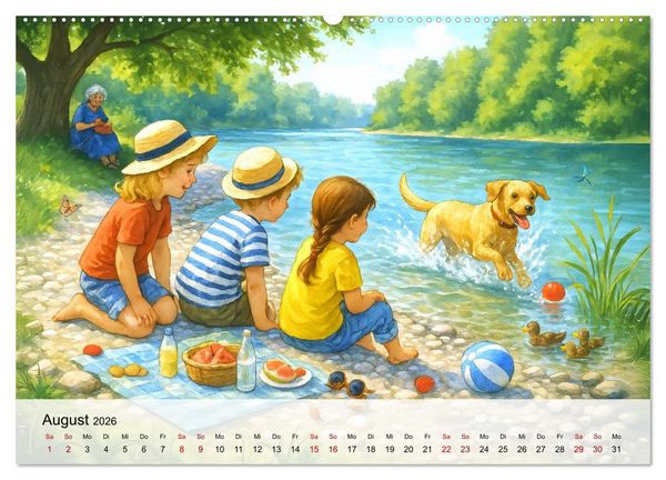 Produktbild: Bayrische Wimmelbilder - Wo Heimat lebendig wird (hochwertiger Premium Wandkalender 2026 DIN A2 quer), Kunstdruck in Hochglanz