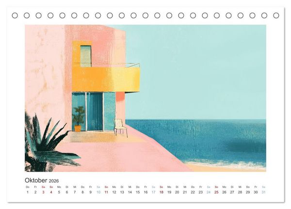 Produktbild: Die Wogen des Lichts (Tischkalender 2026 DIN A5 quer), CALVENDO Monatskalender