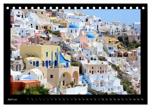 Produktbild: Santorini (Tischkalender 2026 DIN A5 quer), CALVENDO Monatskalender