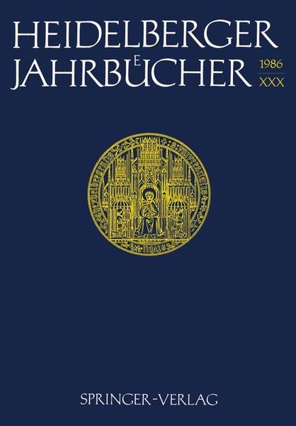 Produktbild: Heidelberger Jahrb&uuml;cher XXX