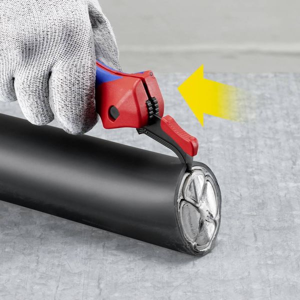 Produktbild: Knipex 16 50 145 SB Abisoliermesser Geeignet f&uuml;r Rundkabel 7mm (max)