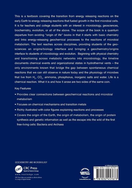 Produktbild: The Geochemical Origin of Microbes