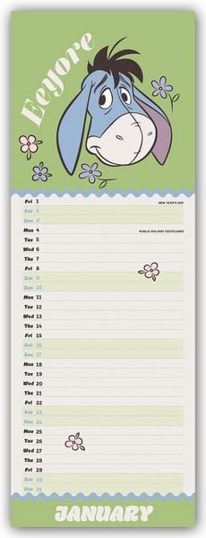 Produktbild: Disney Eeyore &ndash; Eeyore 2027 &ndash; Slimline-Kalender