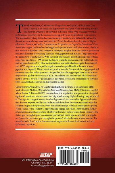 Produktbild: Contemporary Perspectives on Capital in Educational Contexts