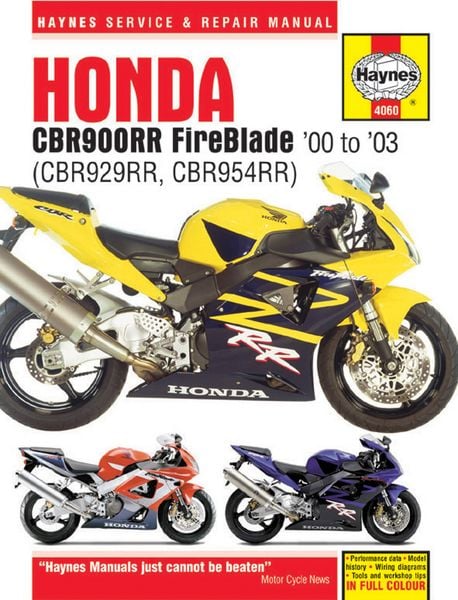 Produktbild: Haynes Publishing: Honda CBR900RR FireBlade (00 - 03) Haynes
