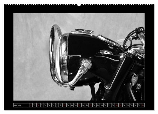 Produktbild: BMW R69S in schwarzweiss (Wandkalender 2026 DIN A2 quer), CALVENDO Monatskalender