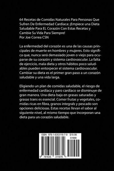 Produktbild: 64 Recetas de Comidas Naturales Para Personas Que Sufren De Enfermedad Card&iacute;aca