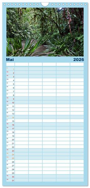 Produktbild: Familienplaner 2026 - Kolumbien Impressionen mit 5 Spalten (Wandkalender, 21 x 45 cm) CALVENDO