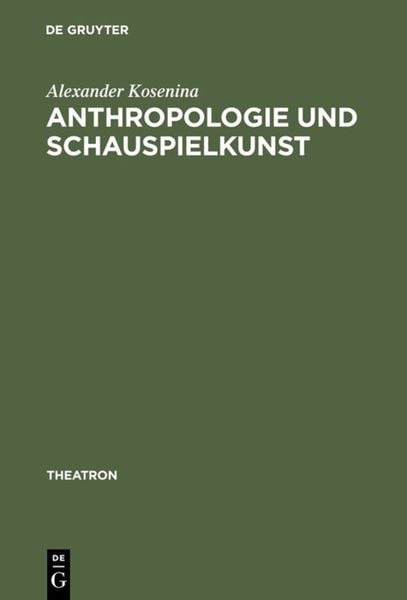 Produktbild: Anthropologie und Schauspielkunst