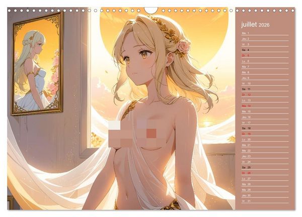 Produktbild: Mythes Sensuels - D&eacute;esses manga &eacute;rotiques (Calendrier mural 2026 DIN A3 vertical), CALVENDO calendrier mensuel