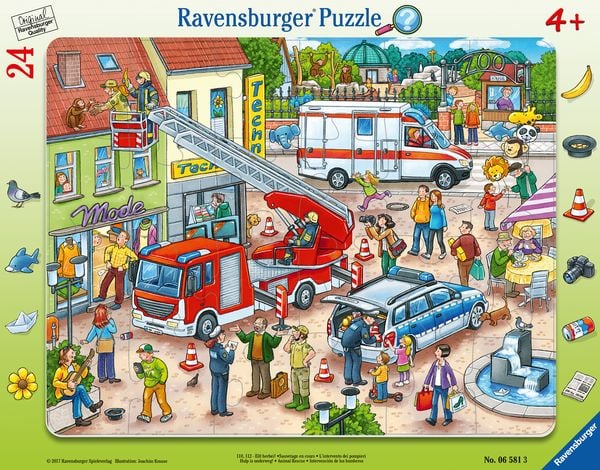 Rahmenpuzzle Ravensburger 110, 112 - Eilt herbei! 24 Teile