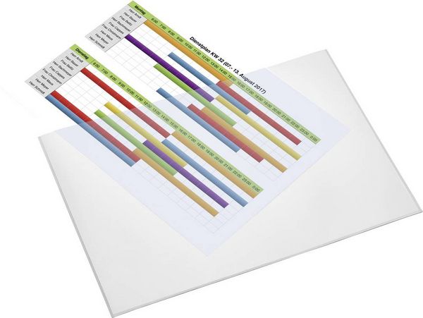 Produktbild: Magnetoplan 1120100 Magnettasche f&uuml;r Dokumente Transparent, Wei&szlig; DIN A4