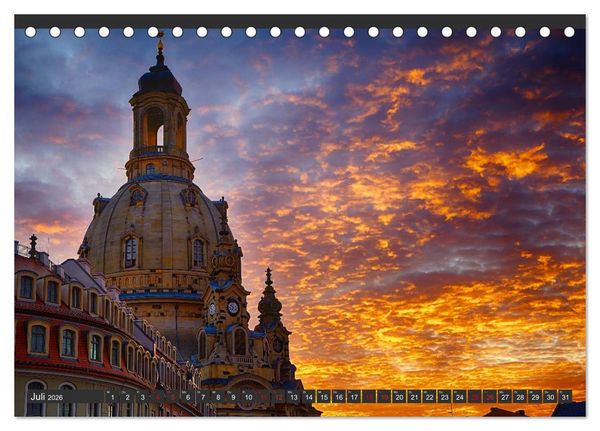Produktbild: Dresden - Die Frauenkirche (Tischkalender 2026 DIN A5 quer), CALVENDO Monatskalender