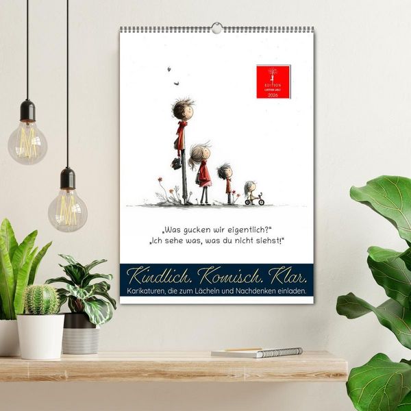 Produktbild: Kindlich. Komisch. Klar. (Wandkalender 2026 DIN A2 hoch), CALVENDO Monatskalender