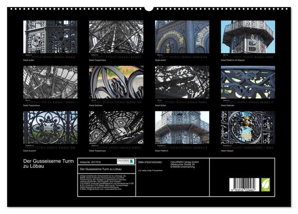 Produktbild: Der Gusseiserne Turm zu L&ouml;bau (hochwertiger Premium Wandkalender 2026 DIN A2 quer), Kunstdruck in Hochglanz