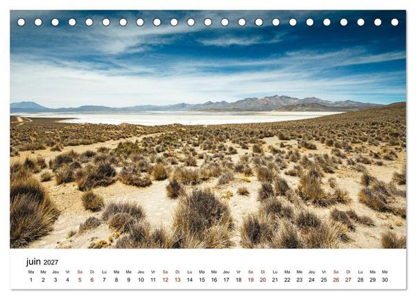 Produktbild: P&eacute;rou Les couleurs de la nature (Calendrier de bureau 2027 DIN A5 vertical), CALVENDO calendrier mensuel