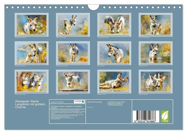 Produktbild: Zwergesel. Kleine Langohren mit gro&szlig;em Charme (Wandkalender 2027 DIN A4 quer), CALVENDO Monatskalender