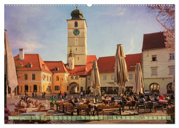Produktbild: Zauberhaftes Sibiu - Die Perle Siebenb&uuml;rgens in Rum&auml;nien (Wandkalender 2026 DIN A2 quer), CALVENDO Monatskalender