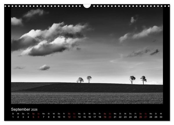 Produktbild: Soultouch - Schwarzwei&szlig; Landschaften, die die Seele ber&uuml;hren (Wandkalender 2026 DIN A3 quer), CALVENDO Monatskalender