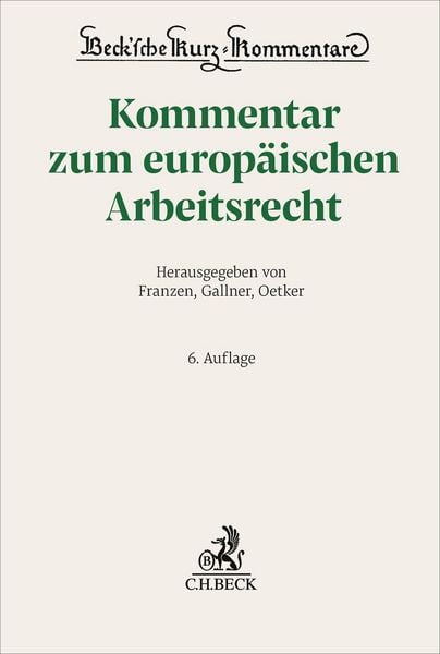Produktbild: Kommentar zum europ&auml;ischen Arbeitsrecht