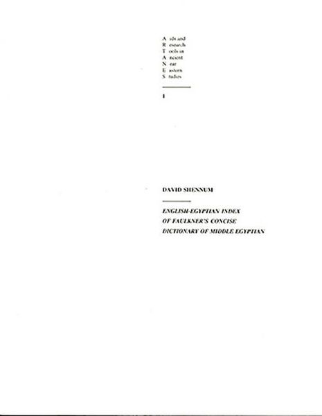 Produktbild: English-Egyptian Index of Faulkner's Concise Dictionary of Middle Egyptian