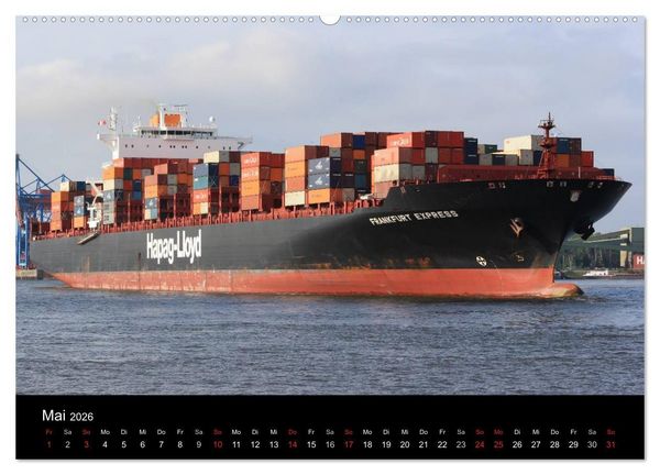 Produktbild: Schiffe auf der Elbe (Wandkalender 2026 DIN A2 quer), CALVENDO Monatskalender