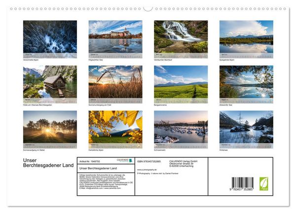 Produktbild: Unser Berchtesgadener Land (hochwertiger Premium Wandkalender 2026 DIN A2 quer), Kunstdruck in Hochglanz