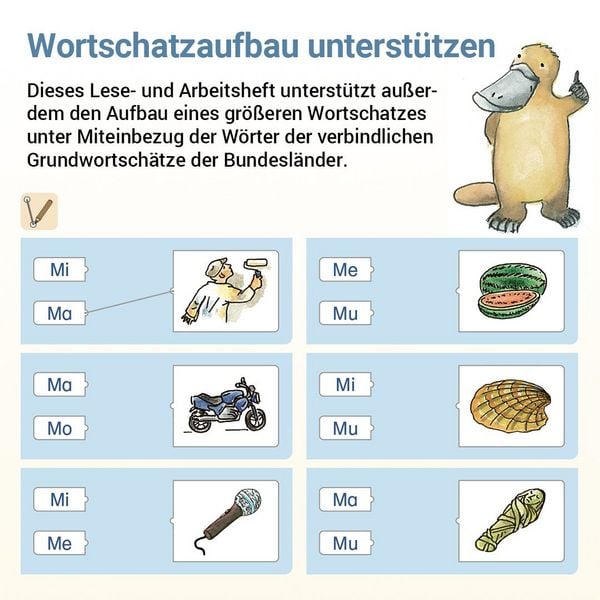 Produktbild: Lesen mit Rico Schnabel, Heft 1: Silben