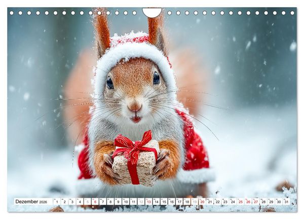 Produktbild: Eichh&ouml;rnchen - Die lustigen Tiere und ihre Berufe im Wald (Wandkalender 2026 DIN A4 quer), CALVENDO Monatskalender
