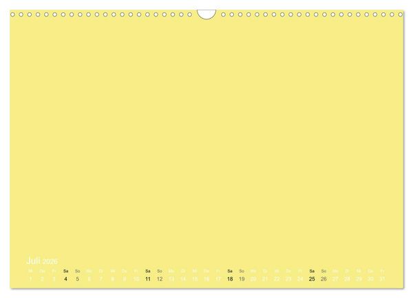 Produktbild: Bastelkalender - Gelb (Wandkalender 2026 DIN A3 quer), CALVENDO Monatskalender