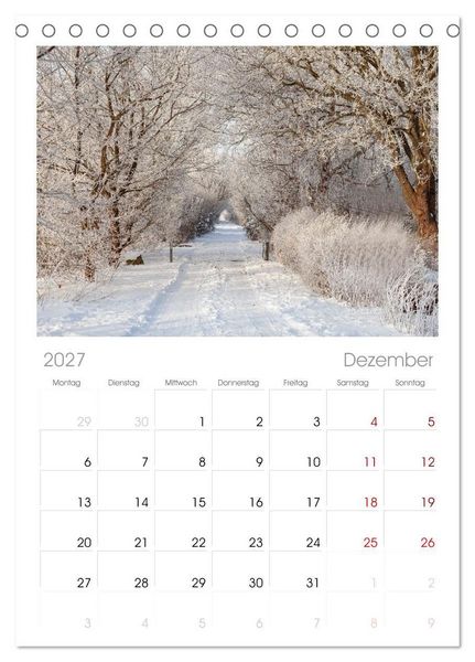 Produktbild: Tischplaner 2027 - L&uuml;neburger Heide - Im Wandel der Jahreszeiten (A5 Tischkalender zum Aufstellen) CALVENDO